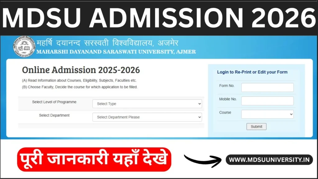 MDSU University Admission 2026