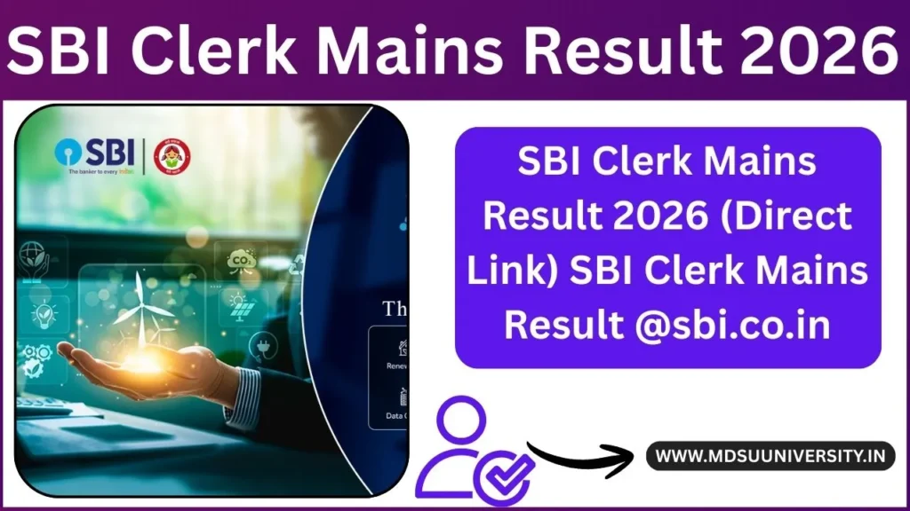 SBI Clerk Mains Result 2026 release check here