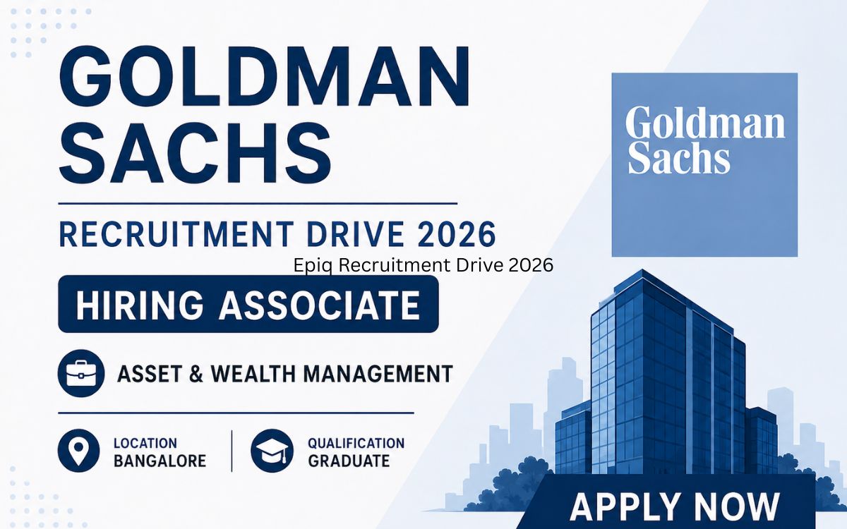 Goldman Sachs Recruitment Drive 2026